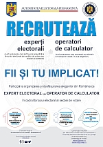 Autoritatea Electorală Permanentă recrutează experți electorali și operatori de calculator